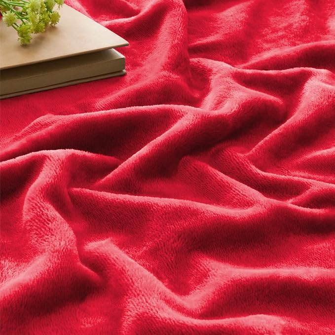 BEDELITE Fleece Blanket Soft Plush Full Bed Blanket Red 84"x90" | Ultra Soft - Image 4