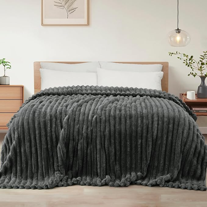 Exclusivo Mezcla Striped King Size Fleece Blanket by ExclusivoMezcla