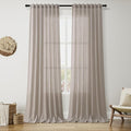 Nanspring Stone Beige Linen Curtains 96 Inches Long by Nanspring