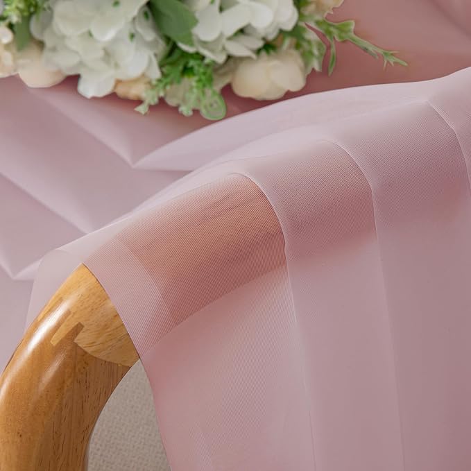 Blush Pink Sheer Curtains 78 Inches Long 2 Panels - Image 6