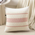 Fancy Homi Set of 1 Boho Pink Decorative Throw Pillow Cover 18x18 Inch by Fancy+Homi