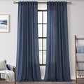 Navy Blue Curtains 90 inch Length by Jolilight