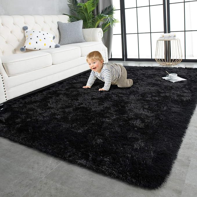TWINNIS Super Soft Shaggy Rugs Fluffy Carpets, 4x5.9 Feet, Indoor Modern Plush by TWINNIS