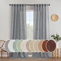 MIULEE Grey Linen Curtains 52x96 Inch Long by MIULEE