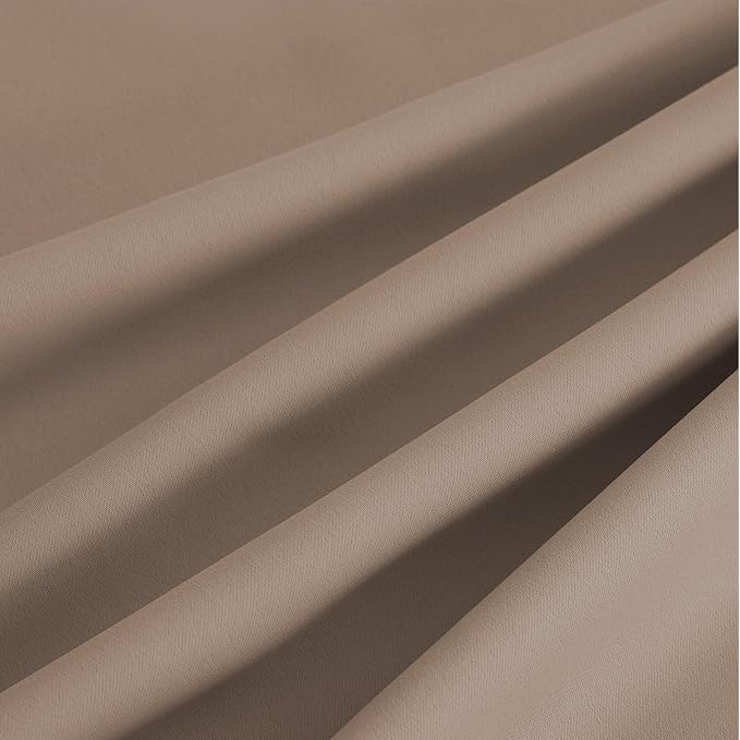 NICETOWN Room Darkening Draperies Curtains Panels, 2 Panels Cappuccino W52 x L90 - Image 9