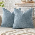 MIULEE Pack of 2 Couch Throw Pillow Covers 16x16 Inch Coastal Smoke Blue Modern by MIULEE