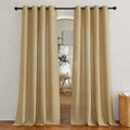 NICETOWN Linen Brown Curtains & Drapes Privacy by NICETOWN