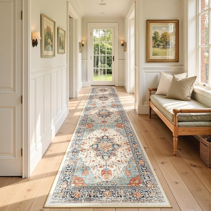 Area Rugs 2'6''x12' Runner Rug Non Slip Washable by RELEANY