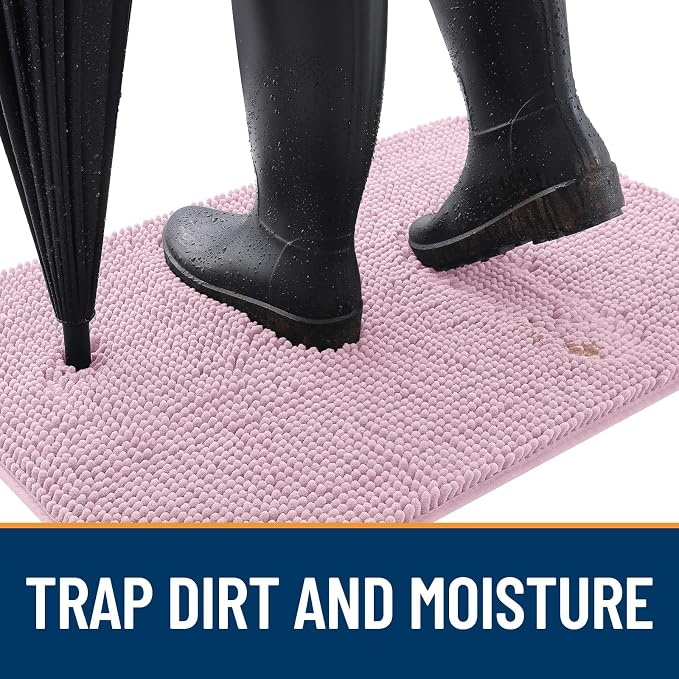 OLANLY Dog Door Mat for Muddy Paws 45x27, Super Absorbent Chenille Mud Mat | - Image 2