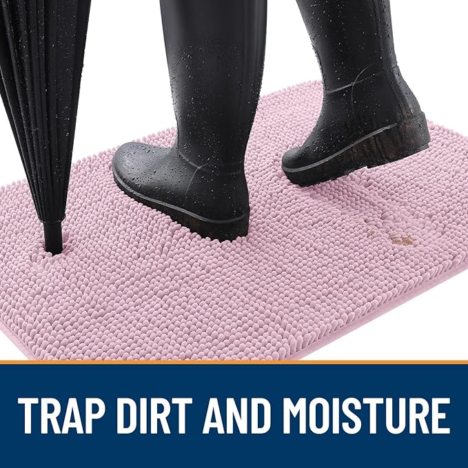 OLANLY Dog Door Mat for Muddy Paws 48x30, Super Absorbent Chenille Mud Mat | - Image 2