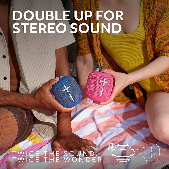 Ultimate Ears WONDERBOOM 4 Waterproof Bluetooth Outdoor Speakers with Big Bass & 360-Degree Sound, Dustproof Floating Wireless Speaker, 131ft Range - Black