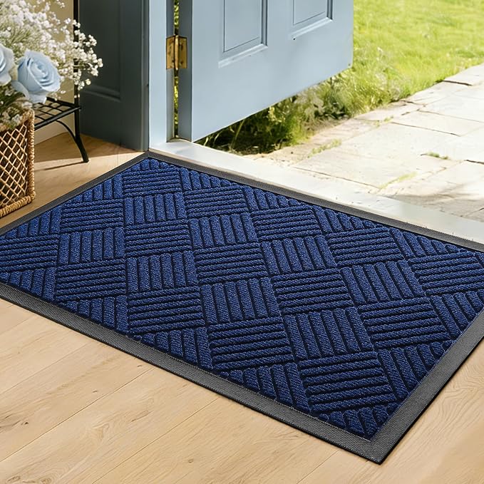 Front Door Mat, Heavy Duty Waterproof Doormat 35.5"x24", Stain Fade Resistant by WELDUN%E2%80%94IdealChoiceforHome