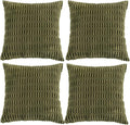 Fancy Homi 4 Packs Boho Moss Green Decorative Throw Pillow Covers 18x18 Inch by Fancy+Homi