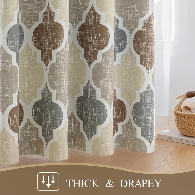 Beauoop 100% Blackout Curtains 63 Inches Long 2 Panels - Image 4