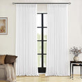 Snow White Pinch Pleated Linen Curtains 108 Inches Long 2 Panels | by Twodrapes