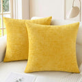 CaliTime Throw Pillow Covers Decorative 26 X 26 Inches Pack of 2 Cozy Chenille by CaliTime