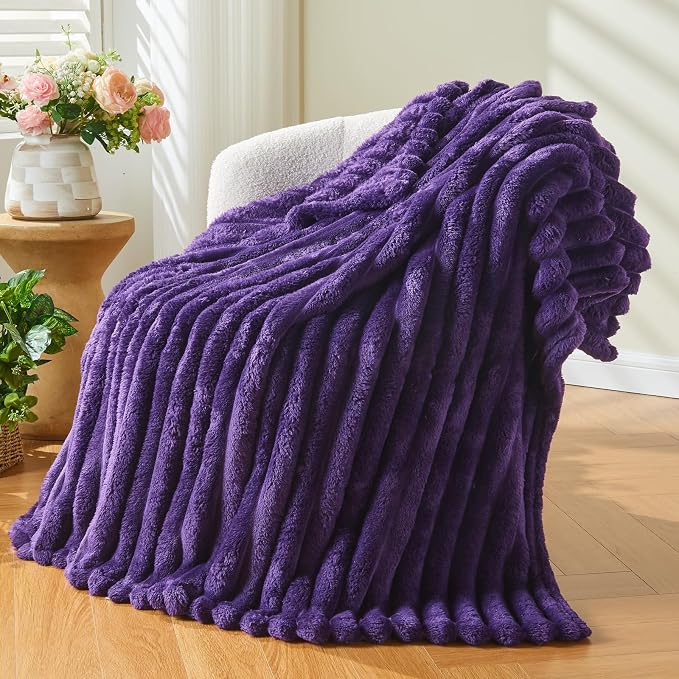 NEWCOSPLAY Fleece Ribbed Cozy Twin Blanket by NEWCOSPLAY
