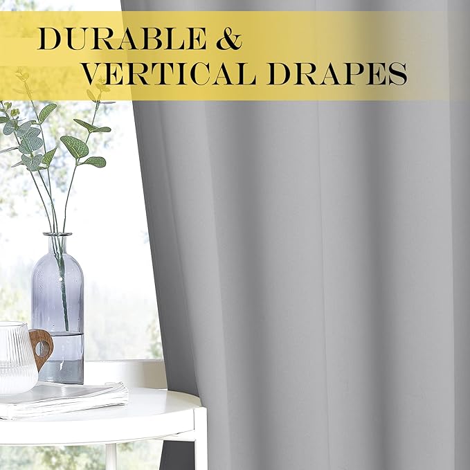 NICETOWN Blackout Curtains 72 inches Long, Grommet Privacy Window Treatment - Image 4