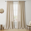 Nanspring Taupe Burlywood Curtains 102 Inches Long by Nanspring