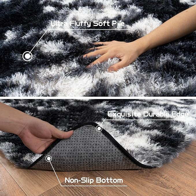 Super Fluffy Area Rug for Living Room 5x7, Shaggy Carpet - Image 6