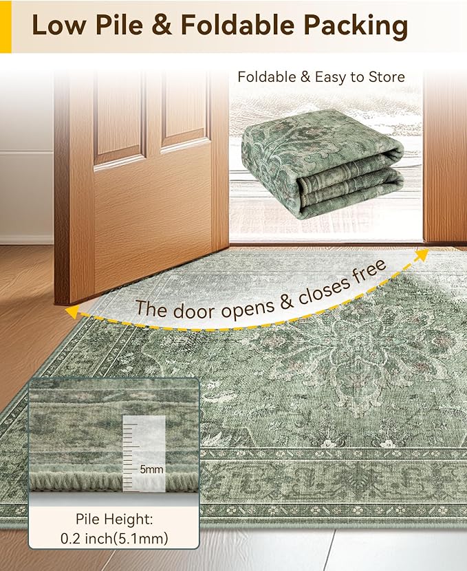RELEANY Washable Area Rug, Large 10'x14', Water Repellent, Pet Friendly - Image 4