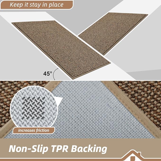 BEQHAUSE Dirt Trapper Door Mat 36" x 60", Non-Slip Washable Doormats, Low - Image 6