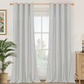YoungsTex Light Grey Linen Curtains 84 Inches Long by YoungsTex