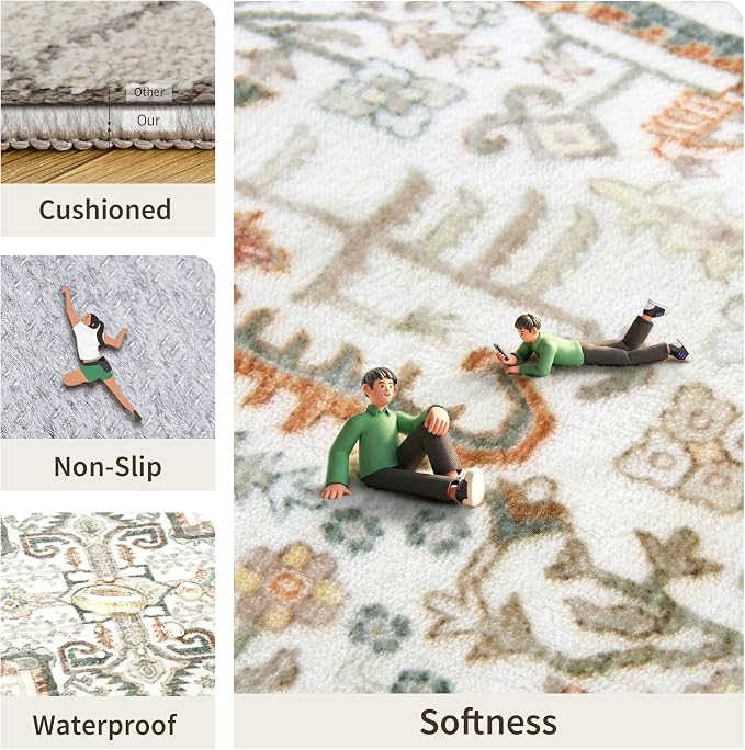 2x6 Hallway Washable Runner Rug - Image 5