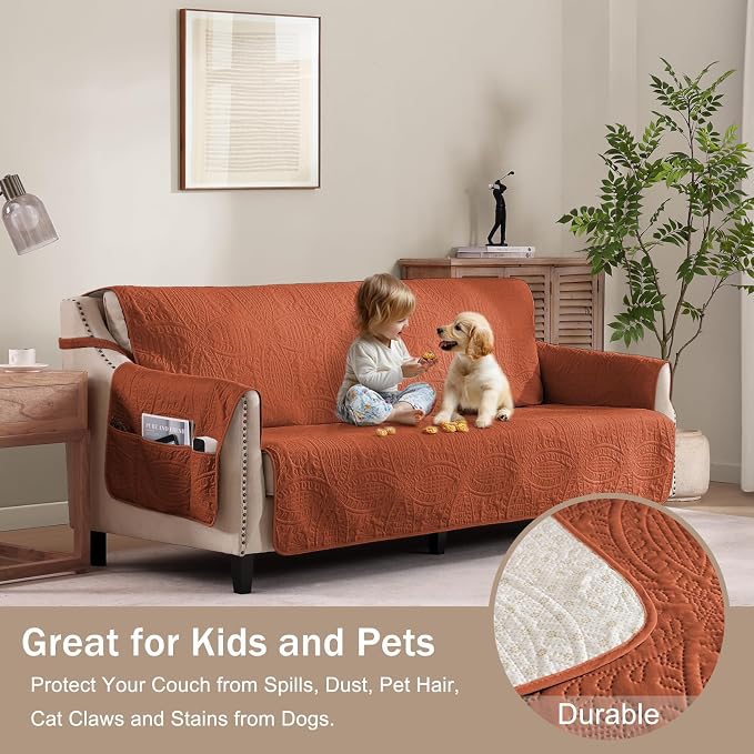 Quilted Grand Sofa Covers for 4 Cushion Couch, Couch Cover for Grand Sofa - Image 8