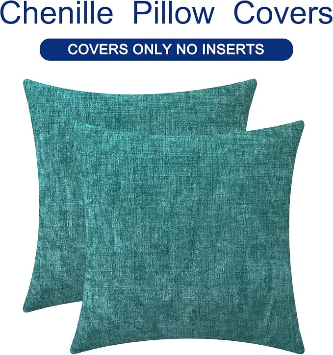 CaliTime Decorative Couch Throw Pillow Covers 20 X 20 Inches Teal | Pack of 2 - Image 6