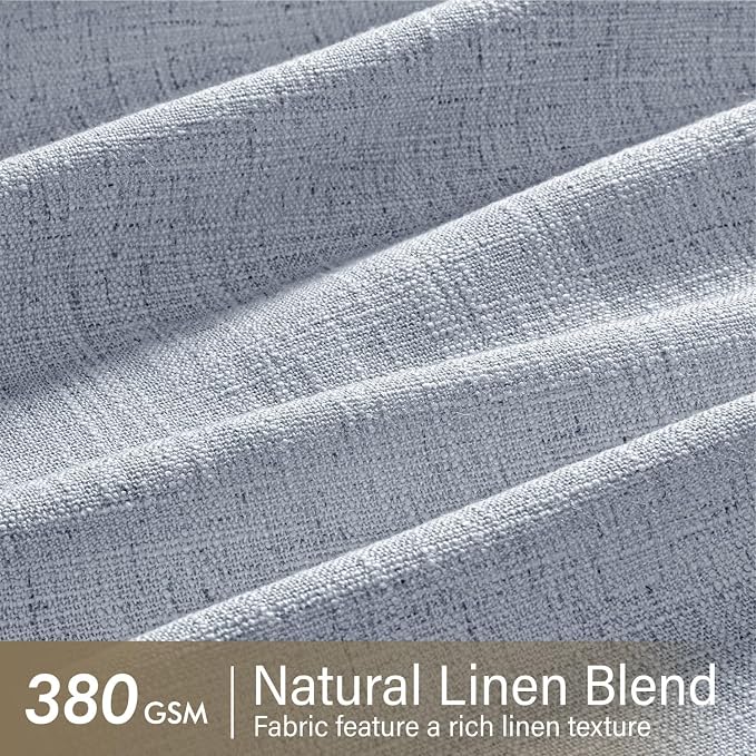 MIULEE Pinch Pleated Thick Linen Curtains 84 Inches Long 2 Panels - Image 4