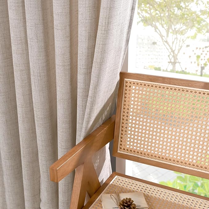 YoungsTex Natural Linen Curtains 45 Inch Length - Image 7