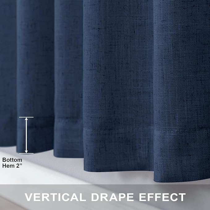 Navy Blue Curtains 72 Inch Length - Image 7