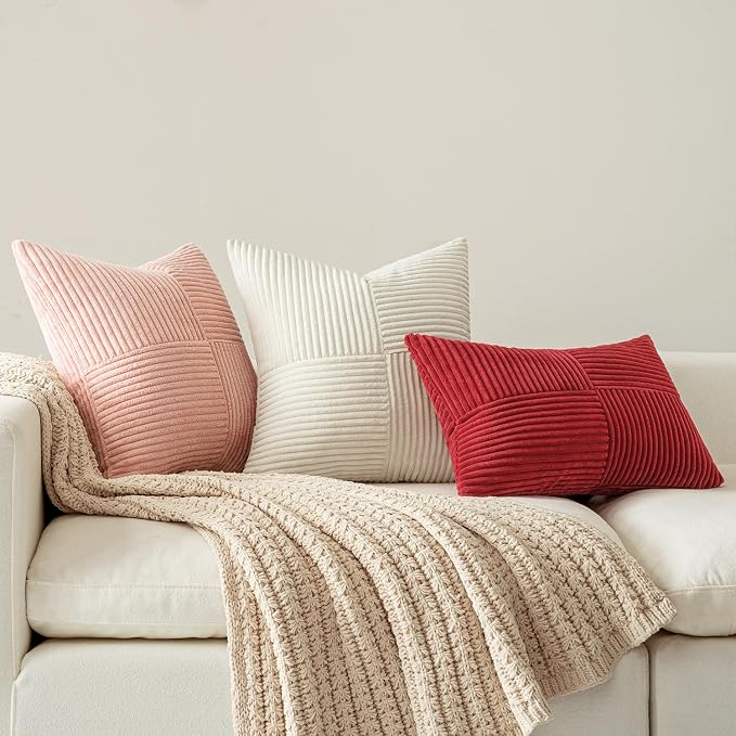 MIULEE Beige Decorative Lumbar Throw Pillow Covers 14x24 Inch - Image 4