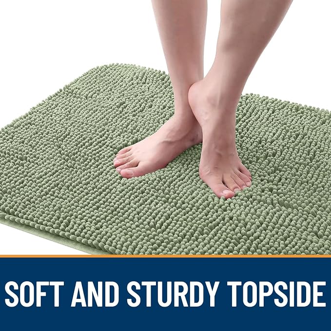 OLANLY Dog Door Mat for Muddy Paws 24x16, Super Absorbent Chenille Mud Mat | - Image 4