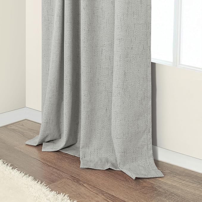 Pitalk Light Grey Blackout Curtain Panels 90 Inches Long - Image 9