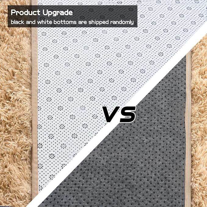 Pionblank Fluffy Area Rug for Bedroom 4x6, Indoor Plush Carpet, Camel | Shag - Image 5