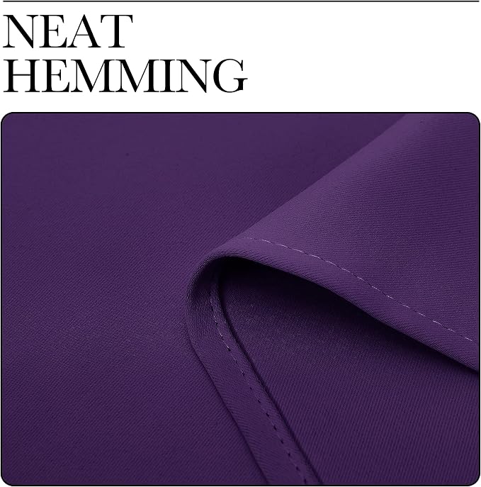 NICETOWN Kitchen Curtains, Royal Purple, Short Blackout Curtains & Drapes - Image 6