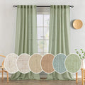 MIULEE Sage Green Linen Curtains 96 Inch Long by MIULEE