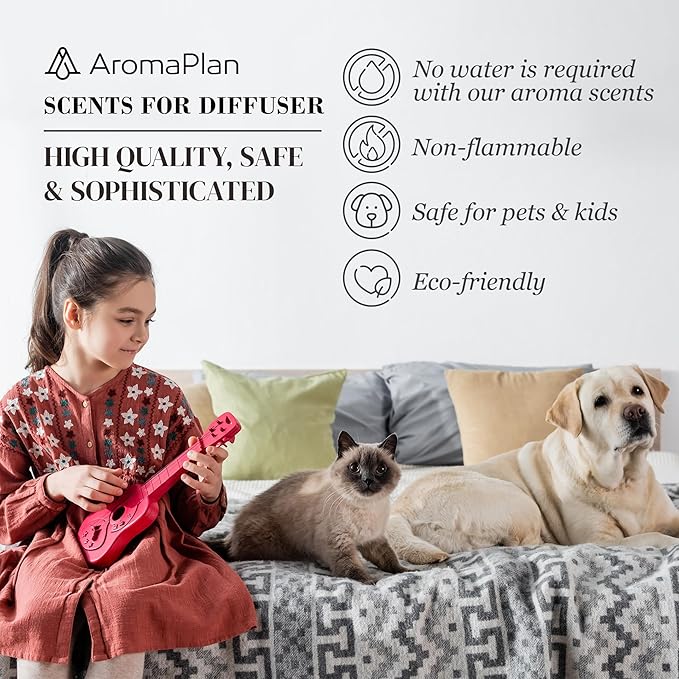 Aromaplan Scents, Clean Smelling Essential Oils, Clean House (5 Fl Oz /148ml)-Fresh Scent Essential Oil for Diffuser, USA Fragrance, Bigger Bottle, Bolder Aroma & Longer Lasting