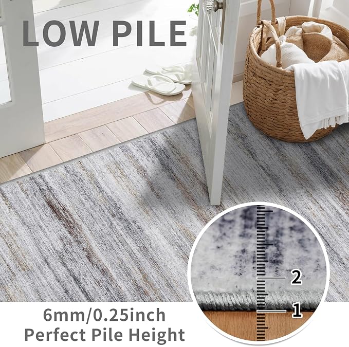 2x8 Washable Runner Rug for Family: Easy-to-Clean Runners for Hallway Entryway - Image 3