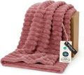 Bedsure GentleSoft Brick Dust Fleece Throw Blanket by BEDSURE