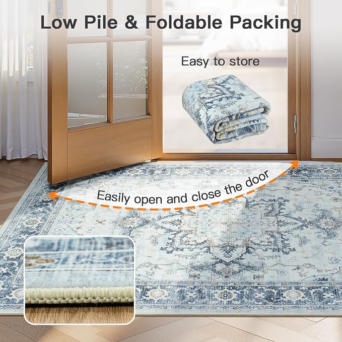 Lofus 3x5 Area Rugs for Entryway, Machine Washable Small Living Room Area Rug - Image 5