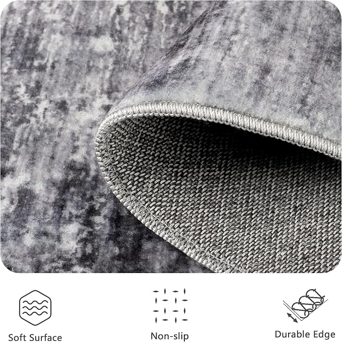 8x10 Area Rugs, Abstract Modern Ultra Soft Washable Rug, Non Slip Carpet - Image 5