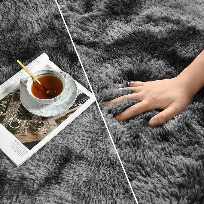 Deerhoo Large Shag Area Rugs 9 x 12, Tie-Dyed Plush Fuzzy Rugs - Image 4