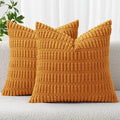 MIULEE Fall Decorative Throw Pillow Covers 20x20 Burnt Orange Pack of 2 | Soft by MIULEE