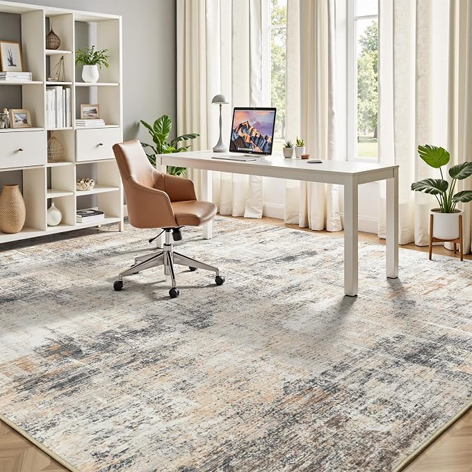 5x8 Area Rug for Living Room, Abstract Washable Non-Slip Carpet, Dining Room - Image 4