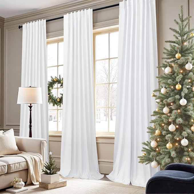 Black Out Curtains 72 Inch Long 6 ft Length 2 Panel Set Neutral Cute Blackout - Image 8