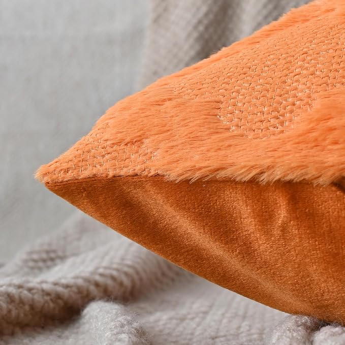 Set of 2 Soft Moroccan Throw Pillow Covers 16x16 Inch Plush Boho Decorative - Image 4