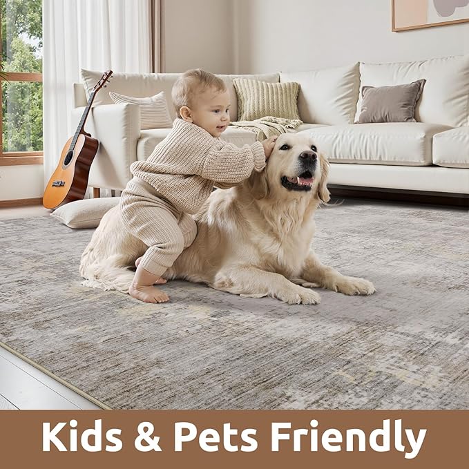 5 x 7 Area Rugs for Living Room, Machine Washable Non Slip Rug Ultra Soft Low - Image 5